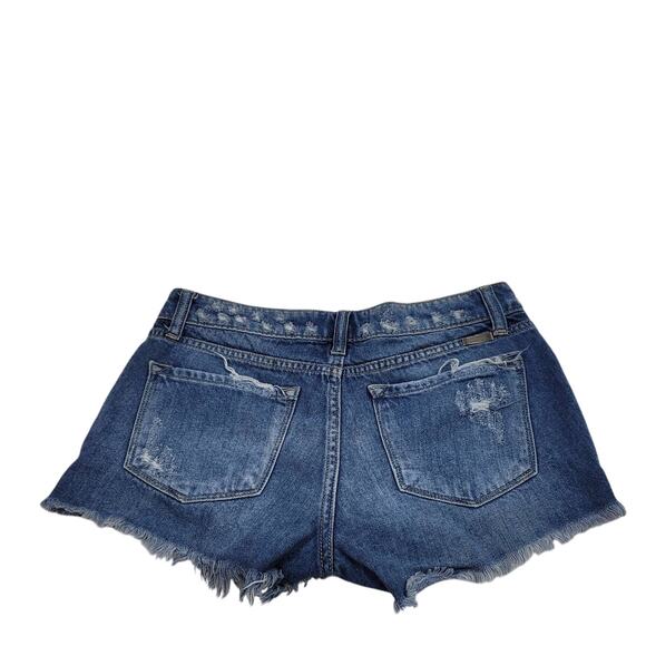 KanCan Short Destroyed Frayed Hem Denim Jean Shorts Women's S - Picture 3 of 8